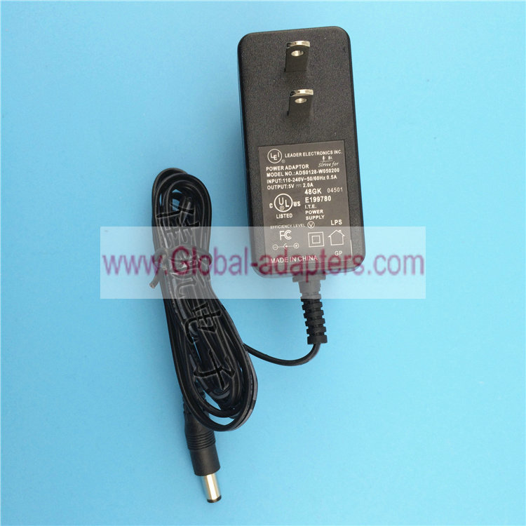 Genuine LEI ADS0128-W050200 5V 2A power ac adapter for fiber transceiver 5.5*2.5mm